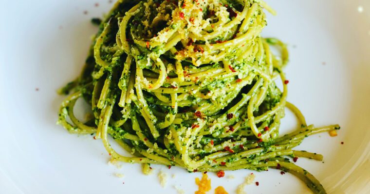 spaghette cu pesto de macris