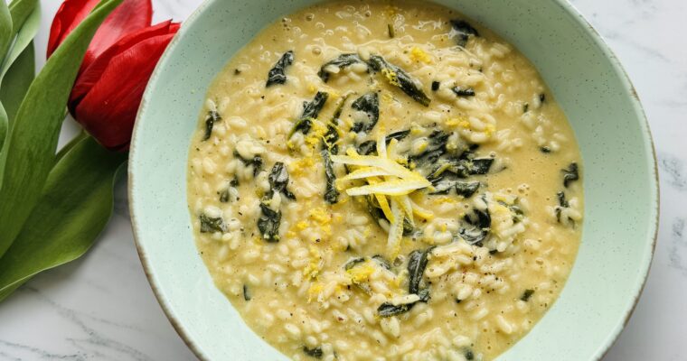 Risotto cu lămâie și spanac
